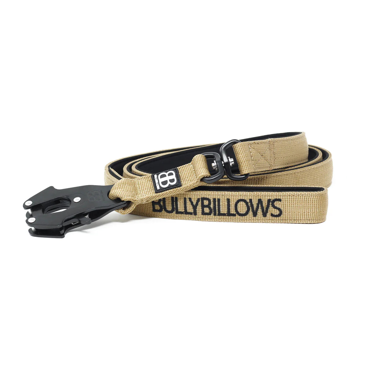 1.4m Swivel Combat Lead | Neoprene Lined, Secure Rated Clip with Soft Handle - Military Tan