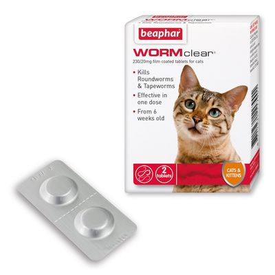 Beaphar WORMclear® Tablets for Cats 2pk