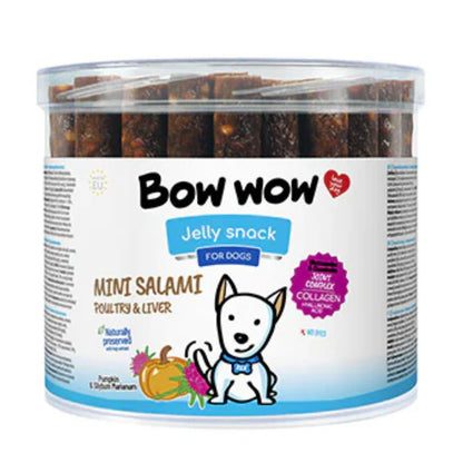 BOW WOW Mini Salami Poultry & Liver Jelly Dog Treats