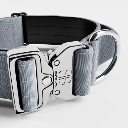 5cm Combat® Collar | With Handle & Rated Clip - PLATINUM Metal Grey v2.0