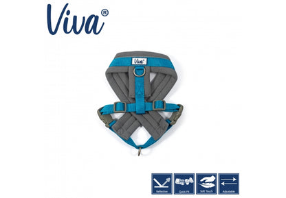 Viva Padded Harness Blue L 52-71cm