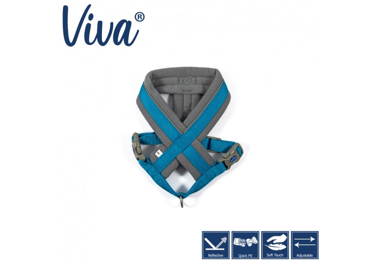 Viva Padded Harness Blue L 52-71cm