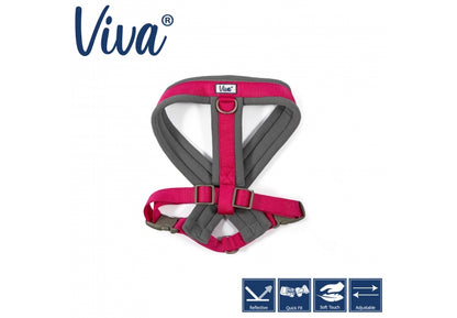 Viva Padded Harness Pink L 52-71cm