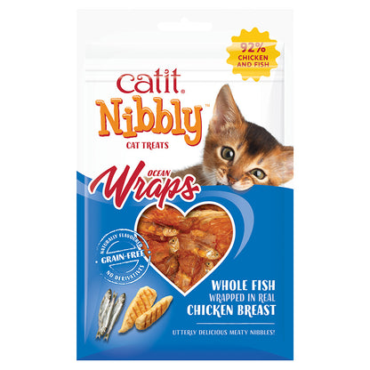 Catit Nibbly Wraps Cat Chicken Treats 30g