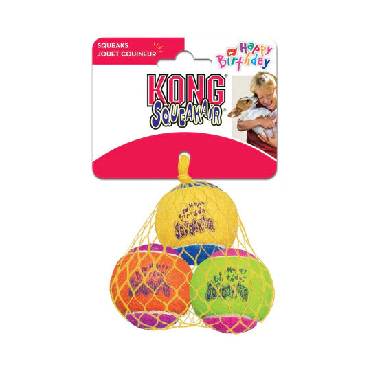 KONG Squeakair Birthday Ball 3Pack