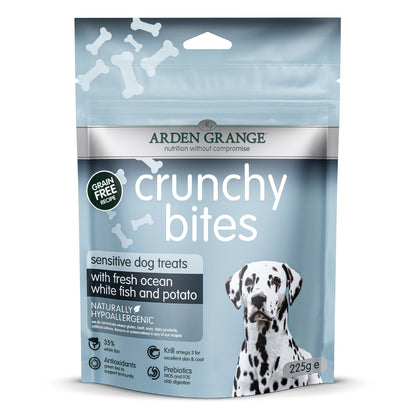 Arden Grange Crunchy Bites Sensitive - grain free - ocean white fish & potato 225g