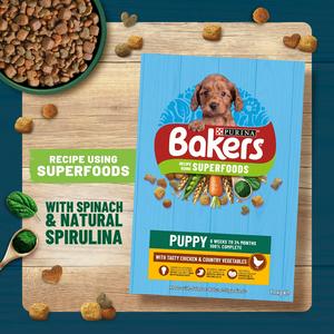 Bakers Puppy Dry Dog Food Chicken and Veg 1.1kg