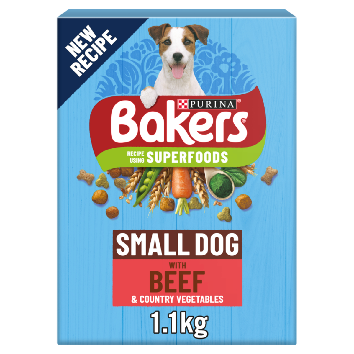 Bakers Small Dog Dry Food Beef and Vegetable - 1.1KG