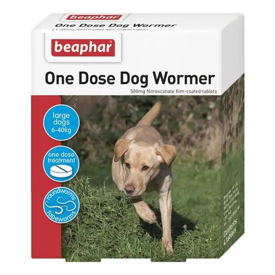 Beaphar One Dose Worming Tablets for Large Dogs 6KG-40KG