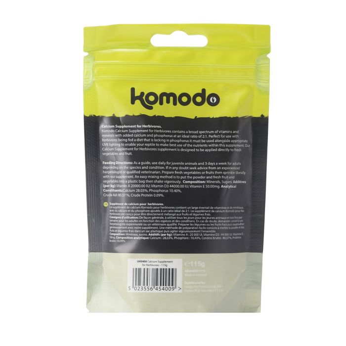 Komodo Calcium Supplement For Herbivores 115g