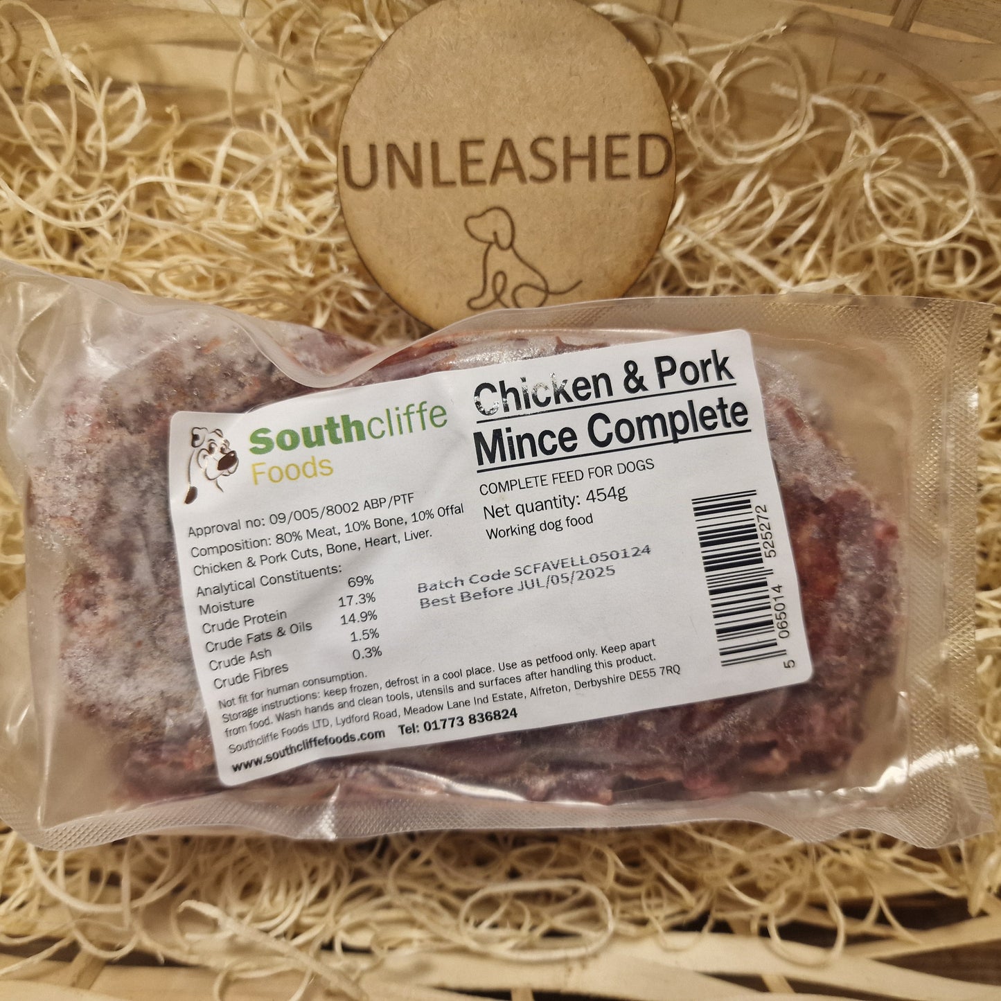 Southcliffe Chicken & Pork Mince Complete 80/10/10 454g