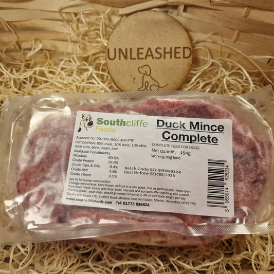 Southcliffe Complete Duck Mince. 80/10/10 454g