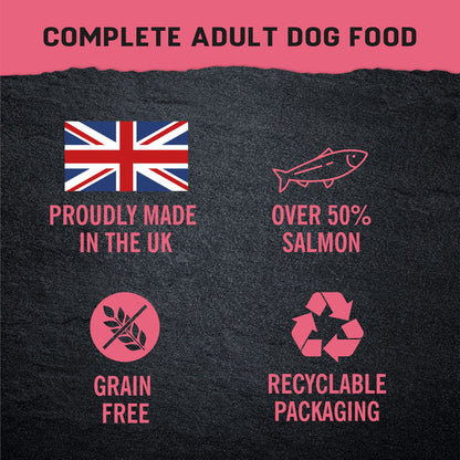 Harringtons Just 6 Complete Grain Free Dry Dog Food SALMON 2kg