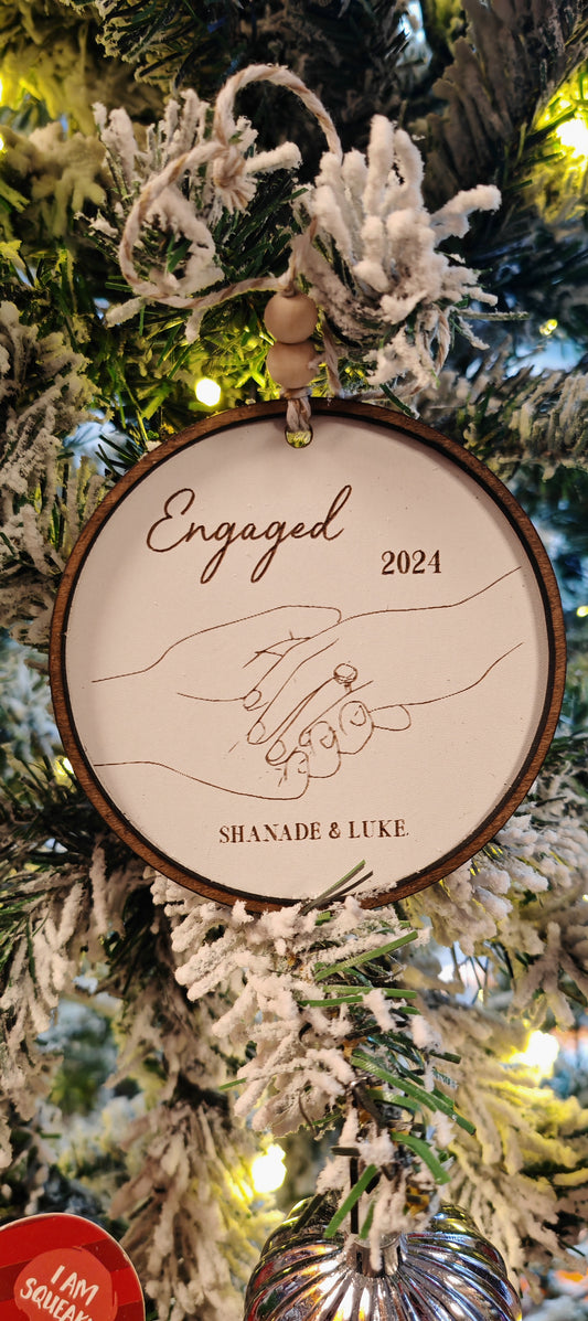 Personalised Engagement Hanging Decoration