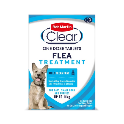 Bob Martin Clear Flea Tablets for SMALL Dogs & PUPPIES – Pack of 3