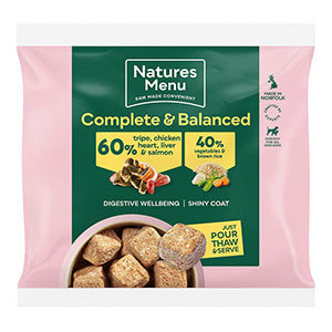 Natures Menu Complete & Balanced 60/40 Frozen Adult Dog Food Banquet 1kg