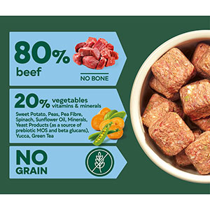 Natures Menu Complete & Balanced 80/20 Frozen Raw Puppy Food Beef 1kg