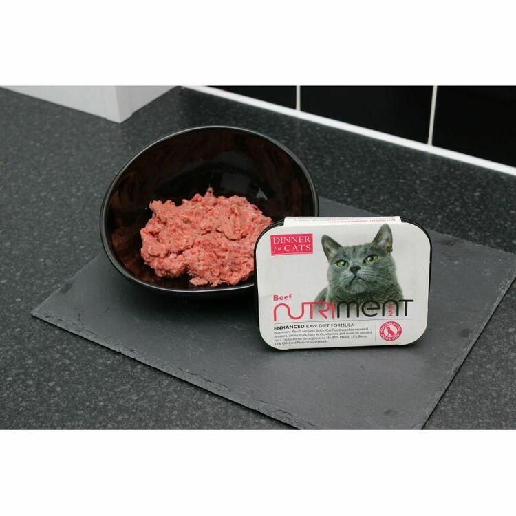 Nutriment Beef Dinner Complete Raw Adult Cat Food 175g