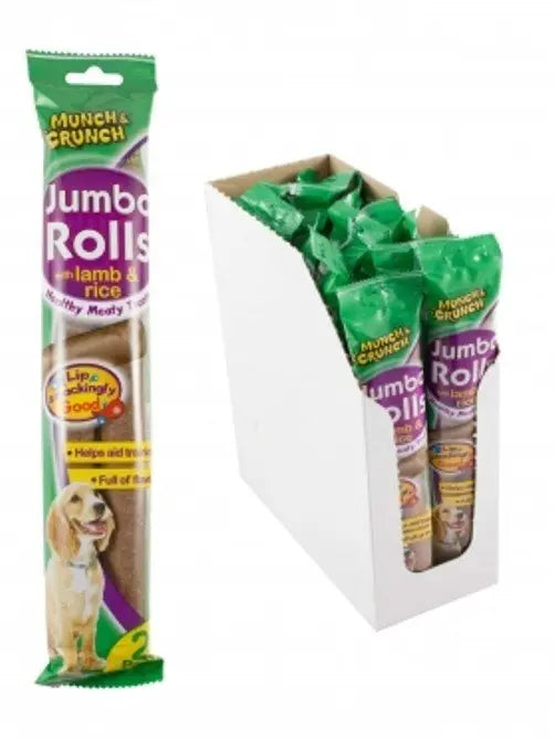 Munch & Crunch Jumbo Roll 2 Pack Lamb & Rice Flavour