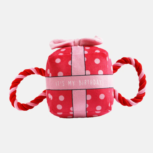 Pawty Birthday Present Pink Dog Toy By Ancol