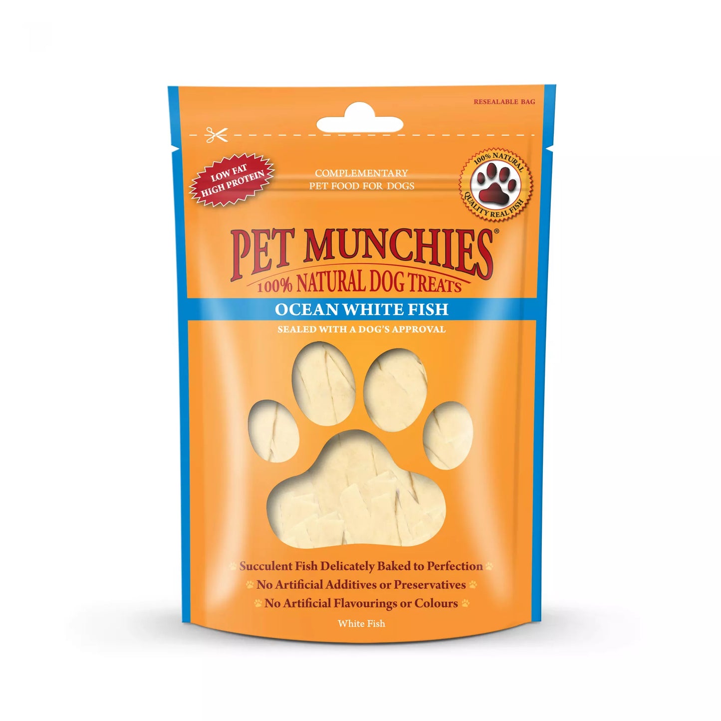 PET MUNCHIES OCEAN WHITE FISH 100G