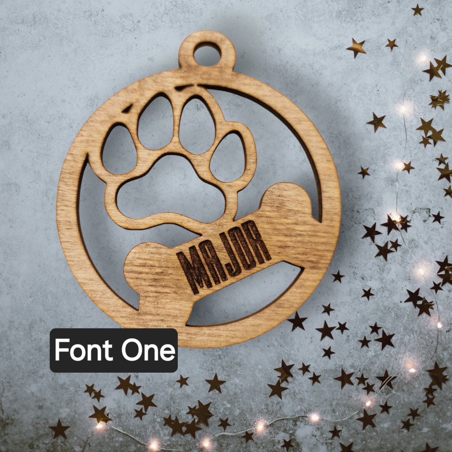 Personalised Paw Print Bauble