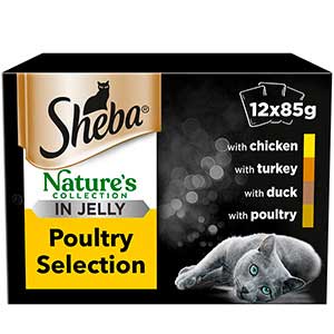 Sheba Nature's Collection Pouches 12 x 85g  Poultry Collection in Jelly