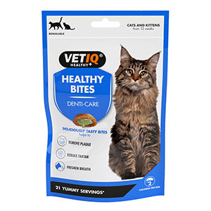 VetIQ Healthy Bites Breath and Dental Cat and Kitten Treats 65g