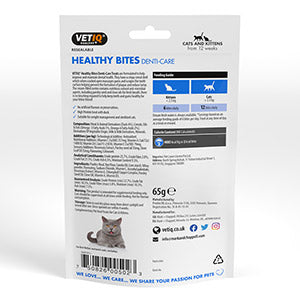 VetIQ Healthy Bites Breath and Dental Cat and Kitten Treats 65g