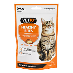 VetIQ Healthy Bites Hairball Remedy Cat and Kitten Treats 65g