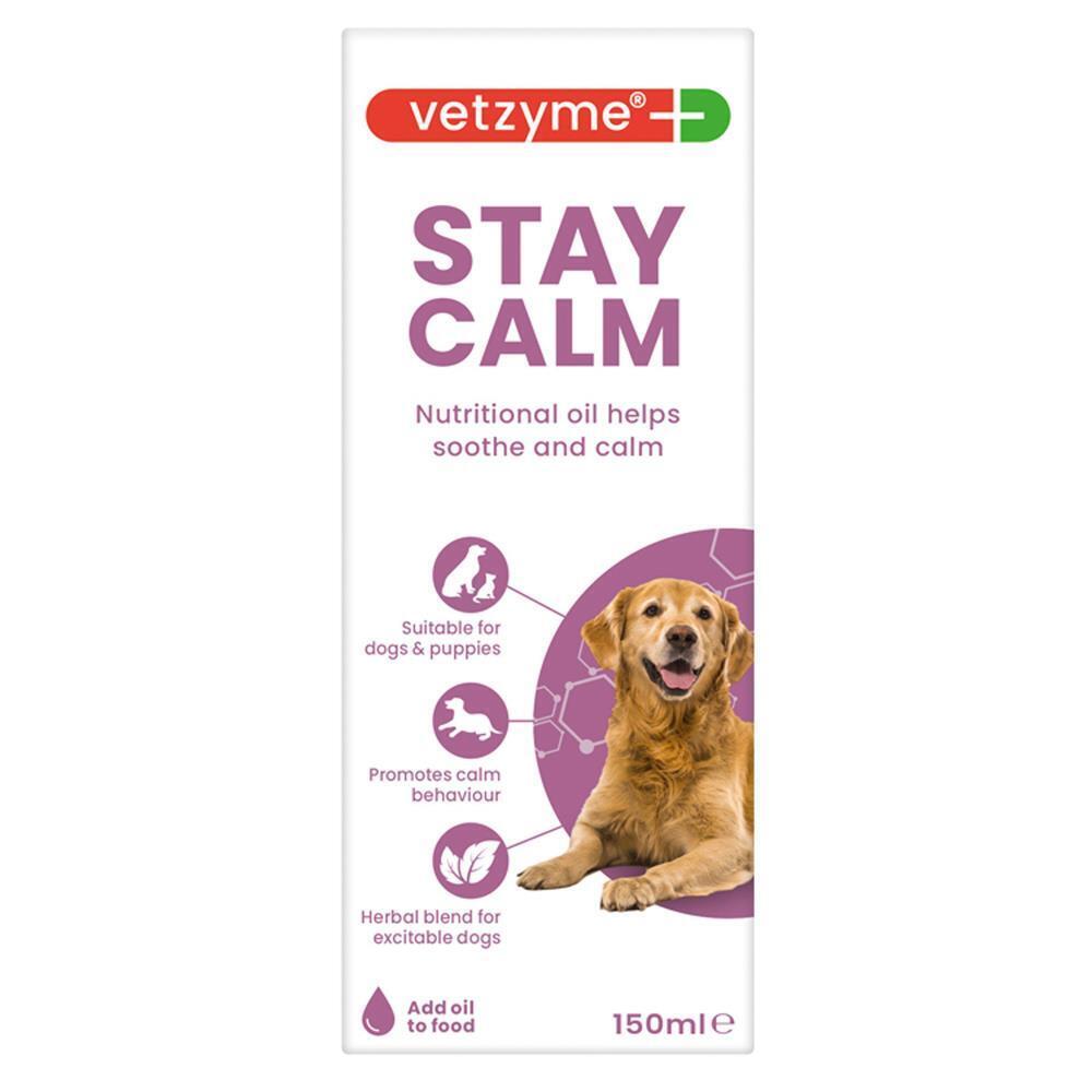 Vetzyme Stay Calm Nutritional Feeding Remedy for Timid & Excitable Dogs 150ml