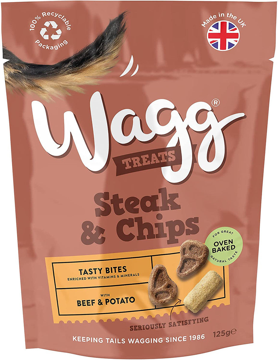 Wagg Steak & Chips Treats 125