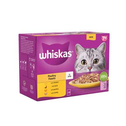 WHISKAS POULTRY FEASTS IN JELLY 7+