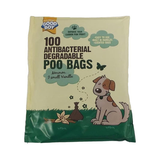 Dog Poo Antibacterial Degradable Bags 100 Pack