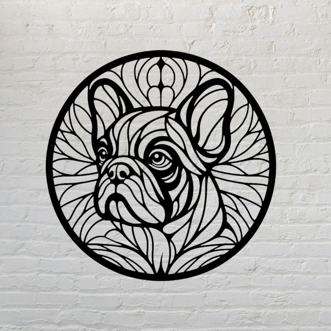 French Bulldog Mandala Style Wall Art