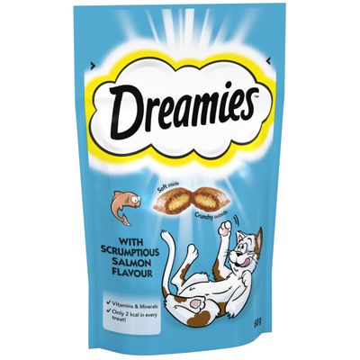 Dreamies Cat Treat Biscuits with Salmon Flavour 60g